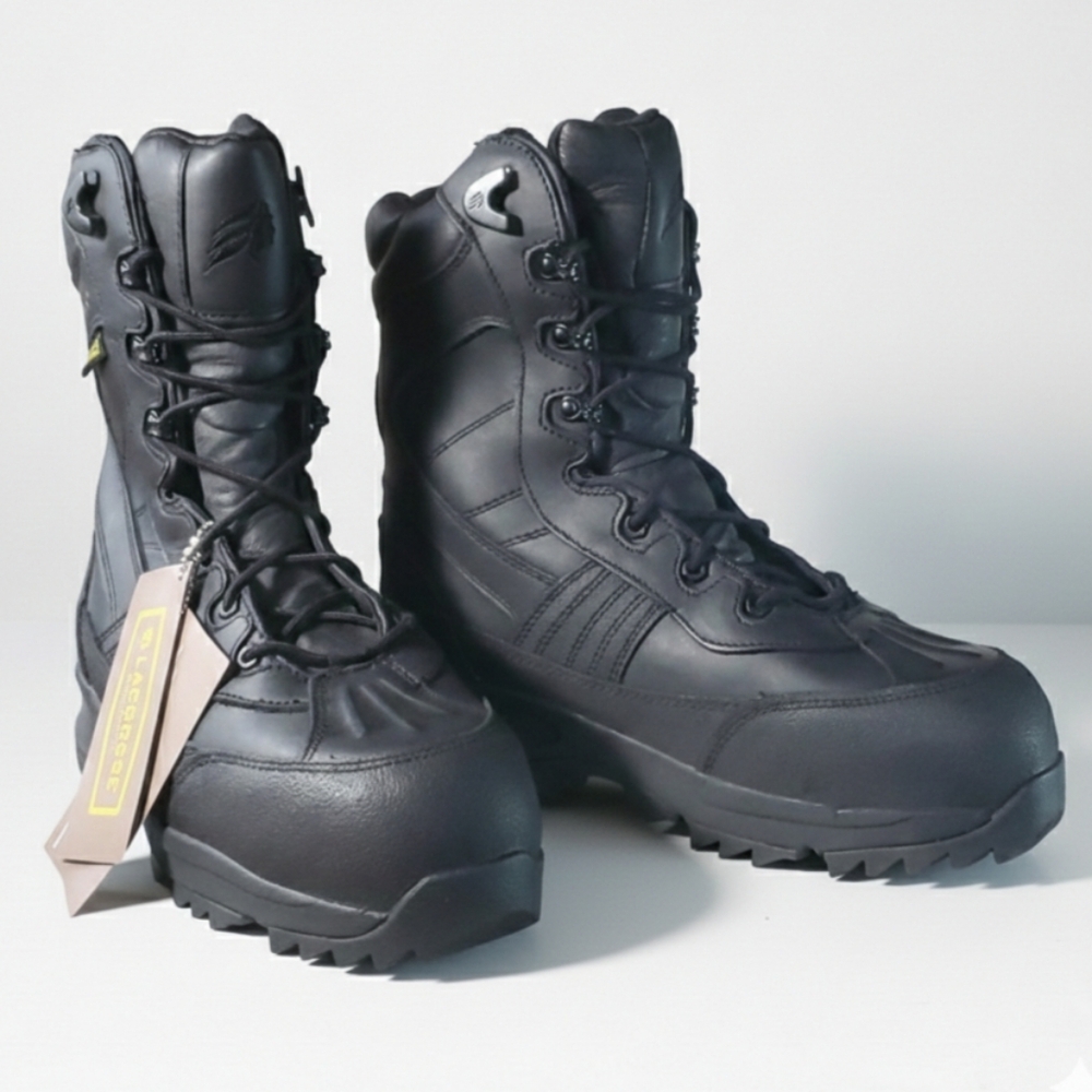 Lacrosse M9-W10.5 Boots Safety Steel Toe Waterproof Black Leather Insulated Work